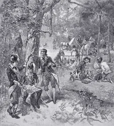 General Francis Marion i lägret (litho)