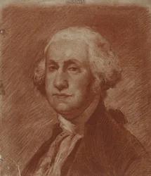 George Washington, tidigt 1800-tal (conte krita på lagt papper)
