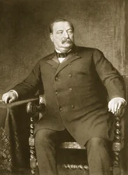 Grover Cleveland, USA:s 22:a och 24:e president, pub. 1901 (fotogravyr)
