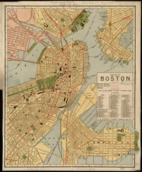Guidekarta över Boston