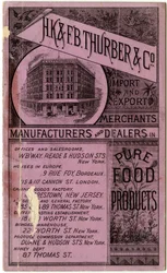H.K. & F.B. Thurber & Co. handelshäfte, recto (graverat häfte)