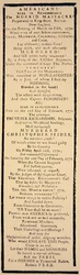 Handbill kommenterar frikännandet av kapten Preston och sex soldater efter deras rättegång i oktober 1771 (litho)