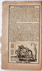 Hard Times, sida 2 från The American Comic Almanac för 1838