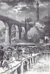 High Bridge över Harlem River, som bär färskvatten från Westchester County till Central Park-reservoaren