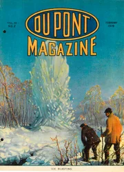 Ice Blasting, framsidan av DuPont Magazine, februari 1919