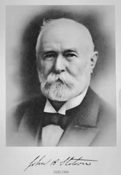 John B. Stetson (1830-1906) amerikansk hattmakare från Philadelphia (litho)