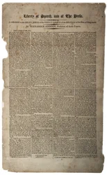 Yttrandefrihet och pressfrihet, januari 1799