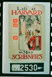 Life at Harvard, affisch som annonserar majupplagan av Scribners Magazine