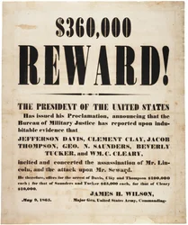Belöning för mordet på Lincoln, 9 maj 1865