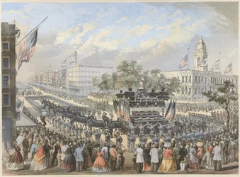 Lincolns begravning, 25 april 1865, pub. 1866