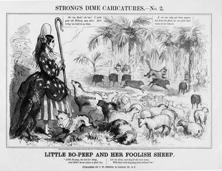 Little Bo-Peep och hennes dåraktiga får, utgiven av T W Strong, New York, 1861