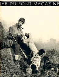 Man med jakthundar, framsidan av DuPont Magazine, november 1934