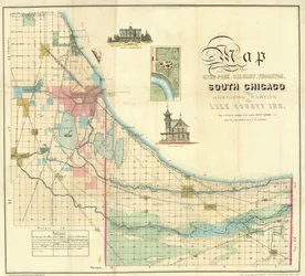 Karta över södra Chicago, 1871