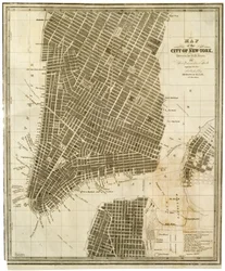 Karta över staden New-York [på Manhattan, så långt norrut som 36th Street]