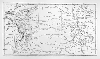 Karta över guldregionen, publicerad i The Weekly