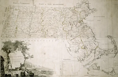 Karta över delstaten Massachusetts, 1801