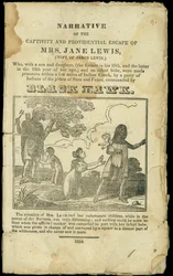 Berättelse om fru Jane Lewis i fångenskap och försynens flykt, publicerad 1832