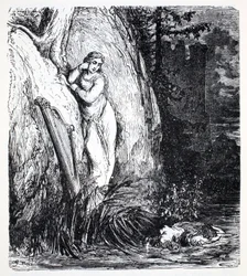 Näckar, ur Världsguiden till gnomer, feer, alver och andra småfolk av Thomas Keightley (1789-1872), utgiven 1880