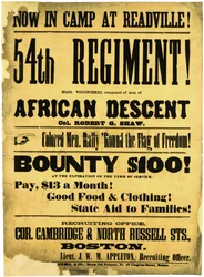 Nu på lägret i Readville! 54:e regementet!, c.1863