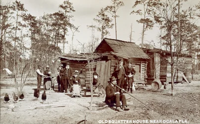 Old Squatter House nära Ocala, Florida, ca 1880-talet