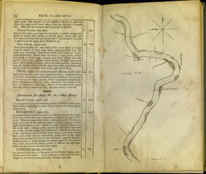 Sidor från The Western Pilot..., av Samuel Cummings, publicerade av G. Conclin, Cincinnati, 1847