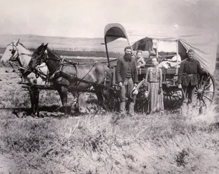 Pionjärfamilj i Loup Valley, Nebraska