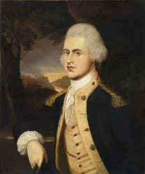 Porträtt av major John Macpherson, ca 1775-85 (olja på duk på pannå)