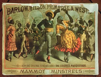 Affischreklam för Barlow, Wilson, Primrose och Wests Mammot Minstrels Colored Masquerade