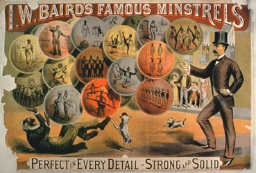Affisch för I. W. Bairds Famous Minstrels