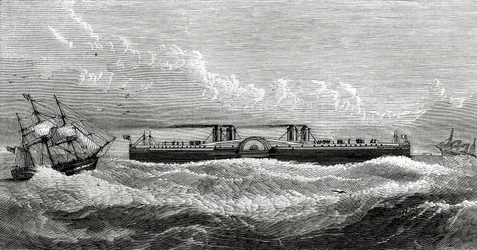 Föreslagen färjeångare mellan Dover och Calais, illustration från Appletons Journal, 4 maj 1872