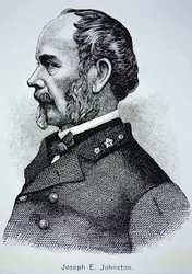 Porträtt av general Joseph E. Johnston (1807-1891) (litho)
