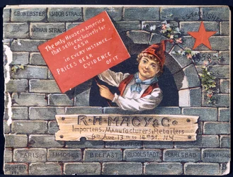R.H. Macy & Co. Importörer, tillverkare och återförsäljare [katalogens främre omslag], 1890