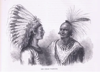 Red Indian warriors, illustration från Cassell