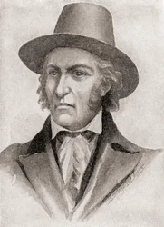 Samuel Chester Reid, befälhavare för en kapare under kriget 1812, från "The History of Our Country", publicerad 1905 (litho)