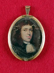 Samuel Parris, ca 1685 (olja på kort)