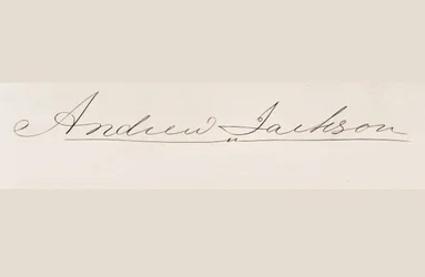 Signatur av Andrew Jackson