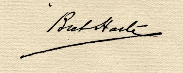 Signatur av Francis Bret Harte (1839-1902)