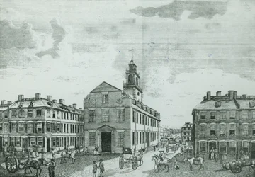 South West View of Old State House, Boston, 1881