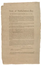 State of Massachusetts in Convention, State Constitution, 16 juni 1780