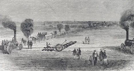 Ångplog på Pattersons gård, illustration från 