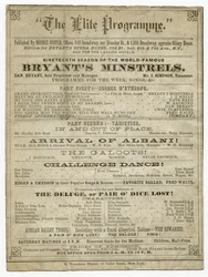 Elitprogrammet för Bryants Opera House, publicerat av Morris Coster