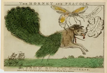 Bålgetingen och påfågeln, eller John Bull i nöd, 1813