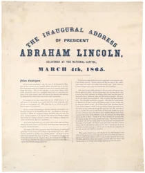 President Abraham Lincolns installationstal, hållet i National Capitol den 4 mars 1865