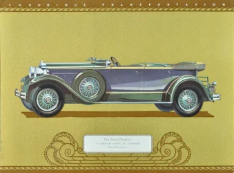 Sport Phaeton, en Custom Eight av Packard, publicerad 1930 (färglitografi)