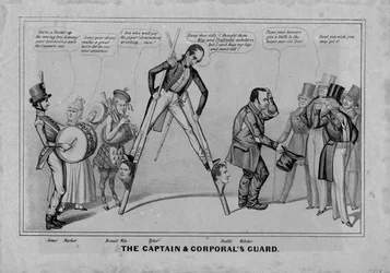 Kaptenen & korpralsvakten, publicerad av H R Robinson, New York, 1841