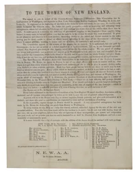 Till kvinnorna i New England (cirkulärbrev), c.1862-1865