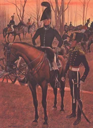US Horse Artillery, ca 1812 (färg litho)
