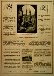We Need an Army to Protect Us, propagandabroschyr från National Security League, ca 1914-18
