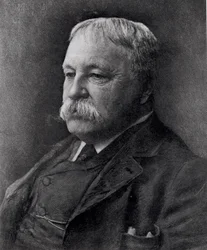 William D. Howells (1837-1920) från "Literature", 27 april 1898 (gravyr) (bundw foto)