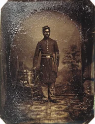 William J. Netson, 54:e Massachusetts infanteri, ca 1863 (tintyp)
